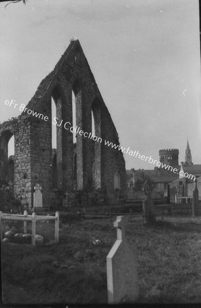 FRANCISCAN FRIARY E.GABLE SHOWING CASTLE